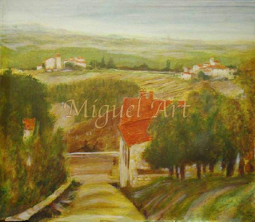 Painting 078 titled Hillside is an authentic original and watermarked