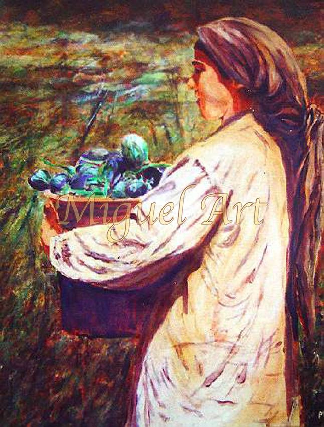 Painting 059 titled Eggplants is an authentic original and watermarked