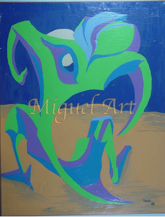 Painting 028 titled Cara is 36 x 46 inches it is an authentic original and watermarked
