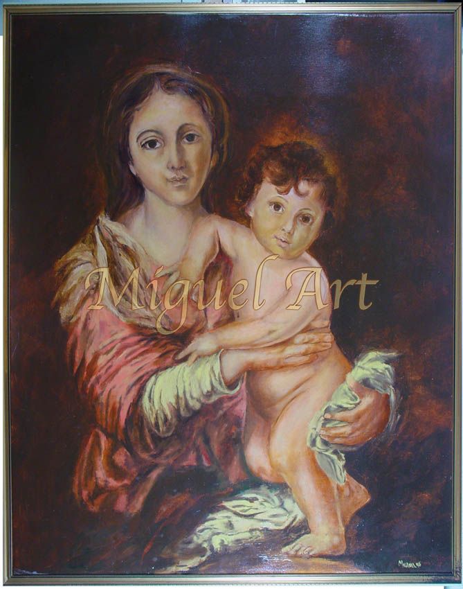 Painting 026 titled Mary is 38 x 48 inches it is an authentic original and watermarked