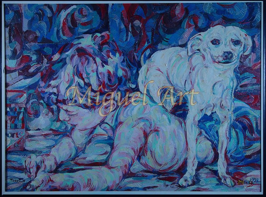 Painting 030 titled Good Company is authentic original and watermarked