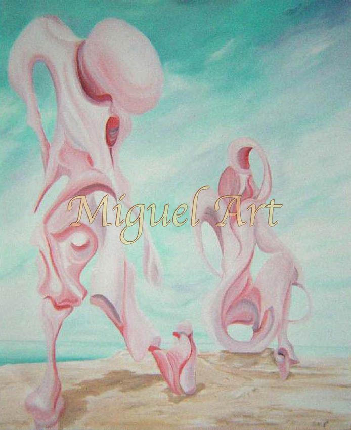 Painting 061 titled Flamboyance is 24 x 28 inches it is an authentic original and watermarked